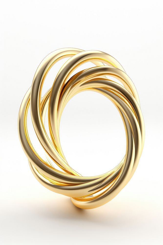 Spiral wire gold jewelry ring. AI generated Image by rawpixel.