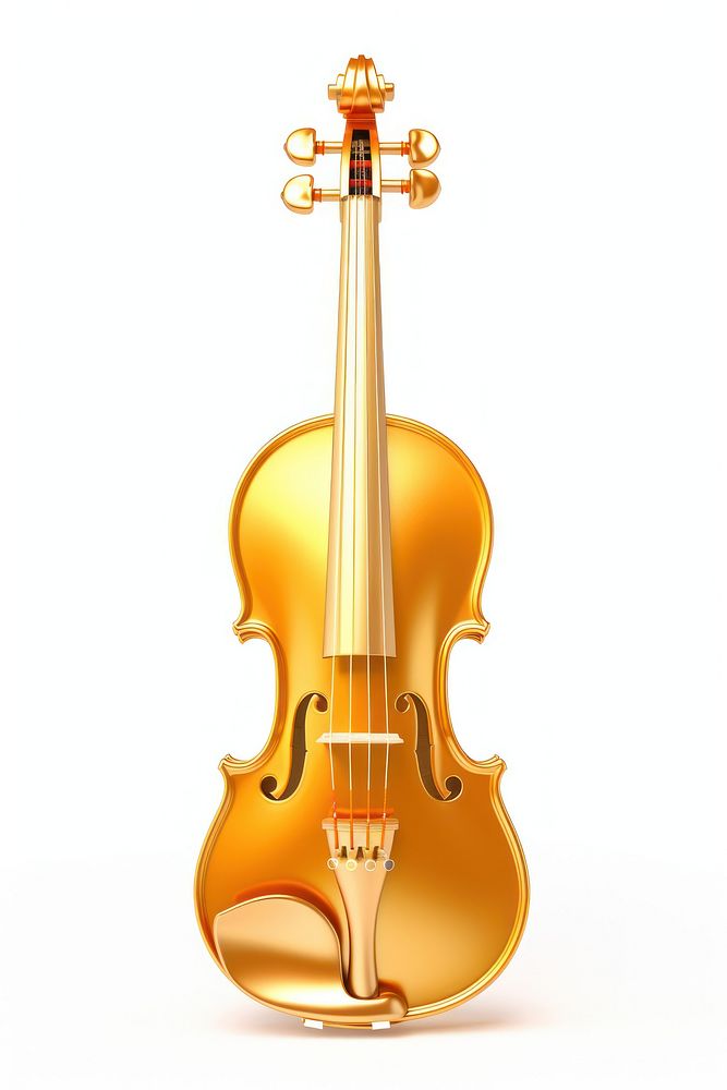 Violin gold white background performance. AI generated Image by rawpixel.