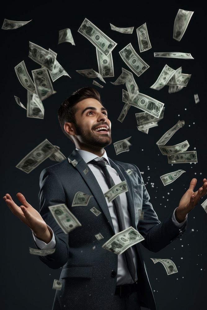 Businessman portrait dollar adult. AI generated Image by rawpixel.