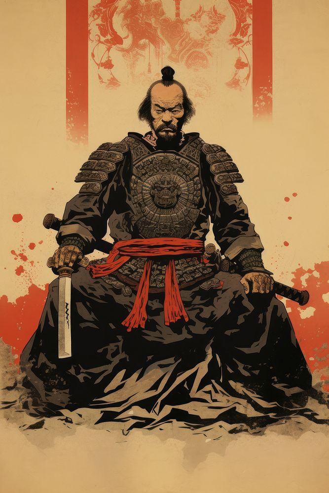 Senior samurai adult sword representation. AI generated Image by rawpixel.