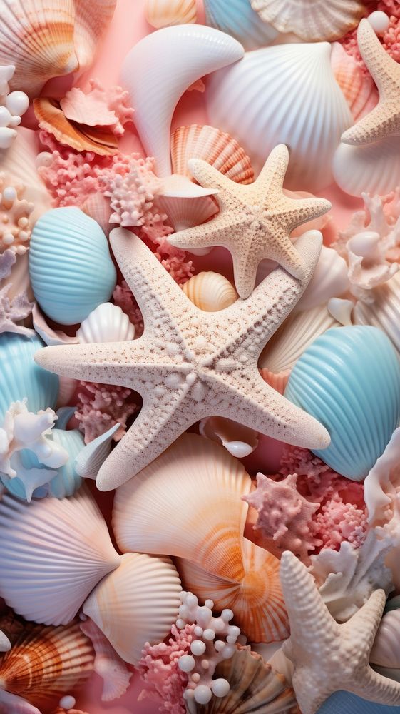 Seashell backgrounds invertebrate underwater. AI generated Image by rawpixel.
