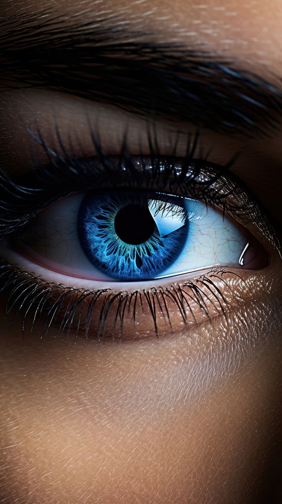  Blue eye perfection blue eyes. AI generated Image by rawpixel.