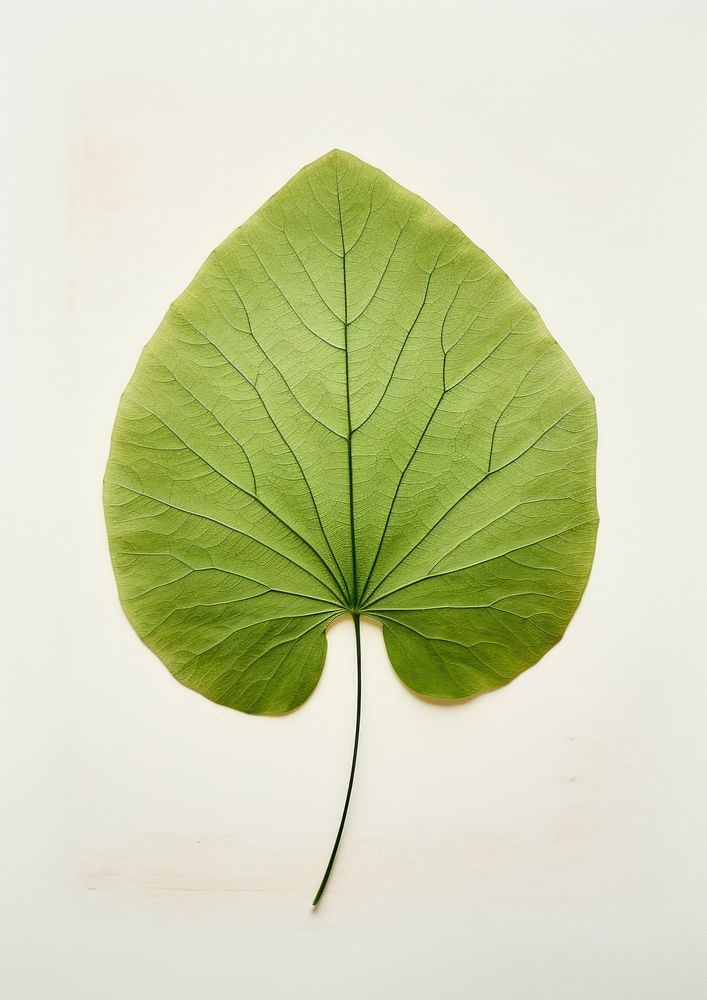 Real Pressed a minimal aesthetic green circle lotus leaf flower plant herbs.