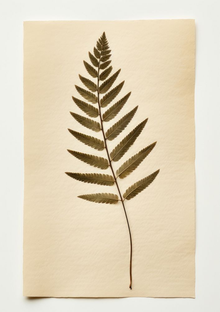 Real Pressed a minimal aesthetic pale pine needle leaf plant paper fern.