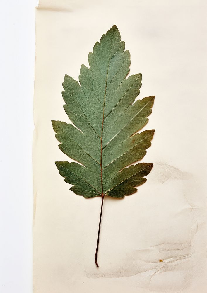 Real Pressed a minimal aesthetic green marigold leaf plant tree sycamore.