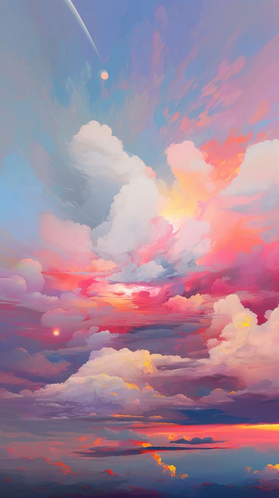 Color abstract sky outdoors horizon. AI generated Image by rawpixel.