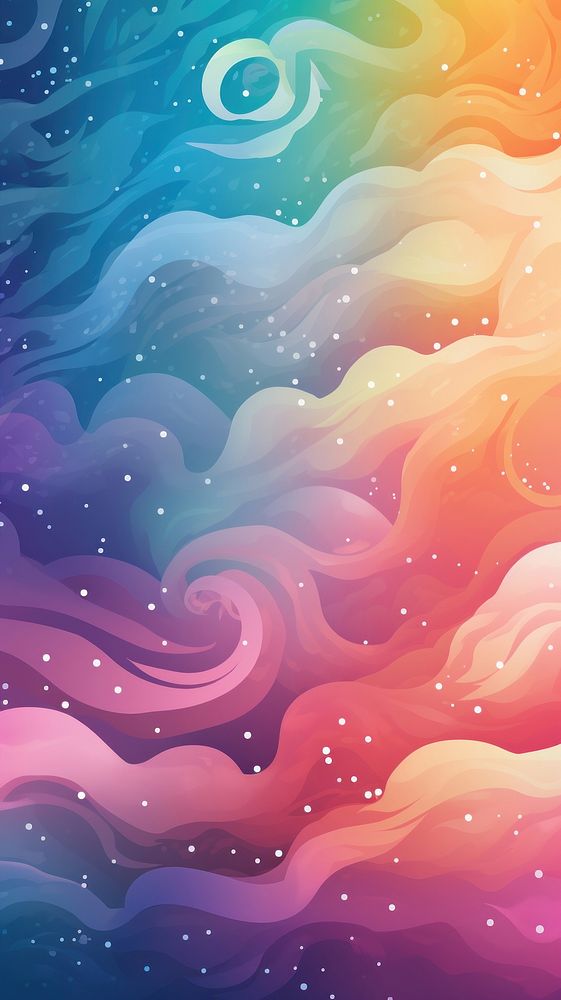 Rainbow with swirls backgrounds pattern creativity.