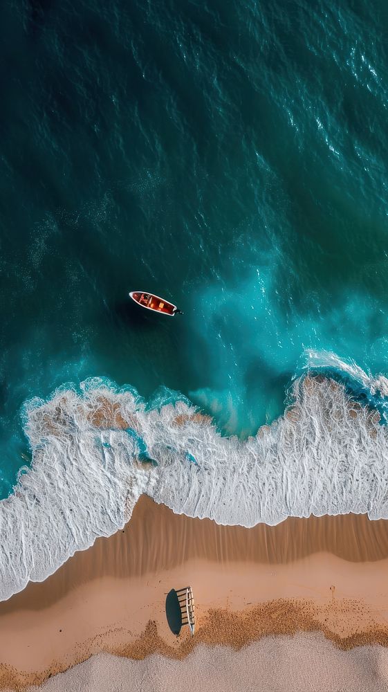 Aerial top down view of fisherman on beach after fishing landscape outdoors vehicle.