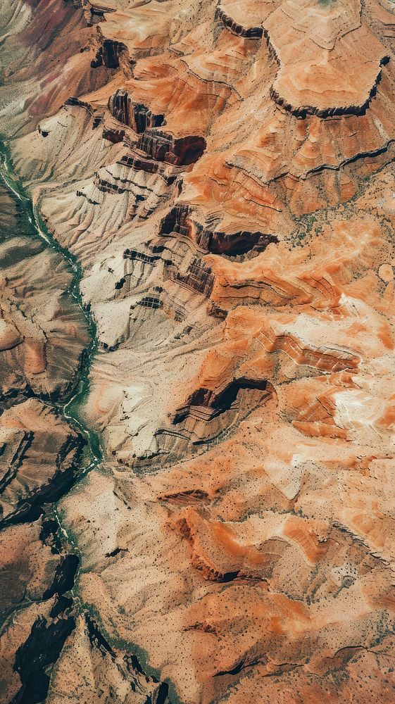 Aerial top down view of grand canyon landscape mountain outdoors.