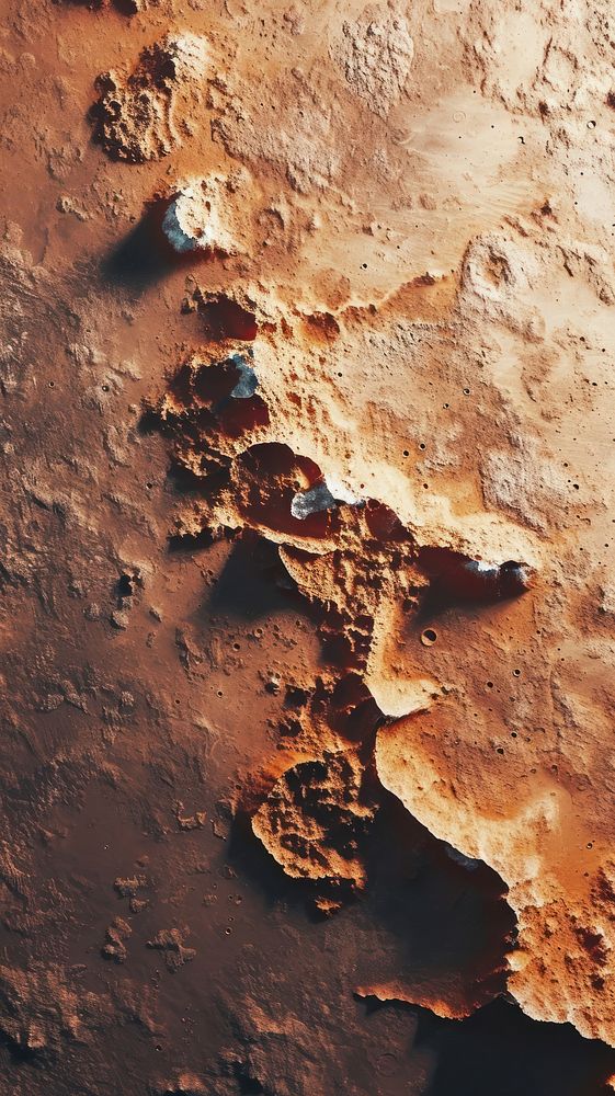 Aerial top down view of mars surface tranquility backgrounds footprint.