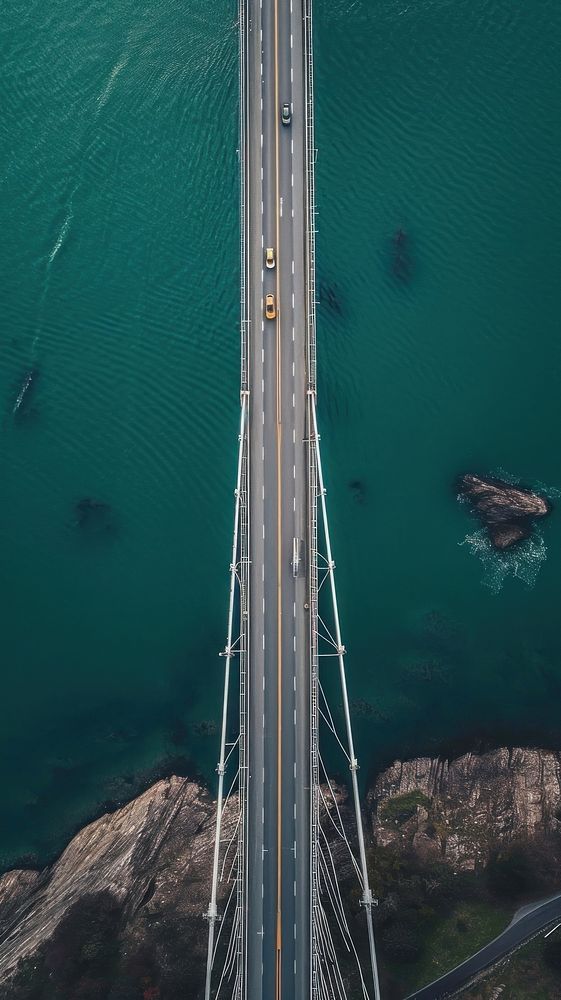 Aerial top view stunning bridge | Free Photo - rawpixel