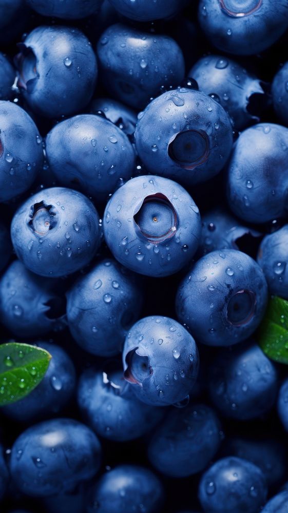  Blue blueberries blueberry fruit plant. AI generated Image by rawpixel.