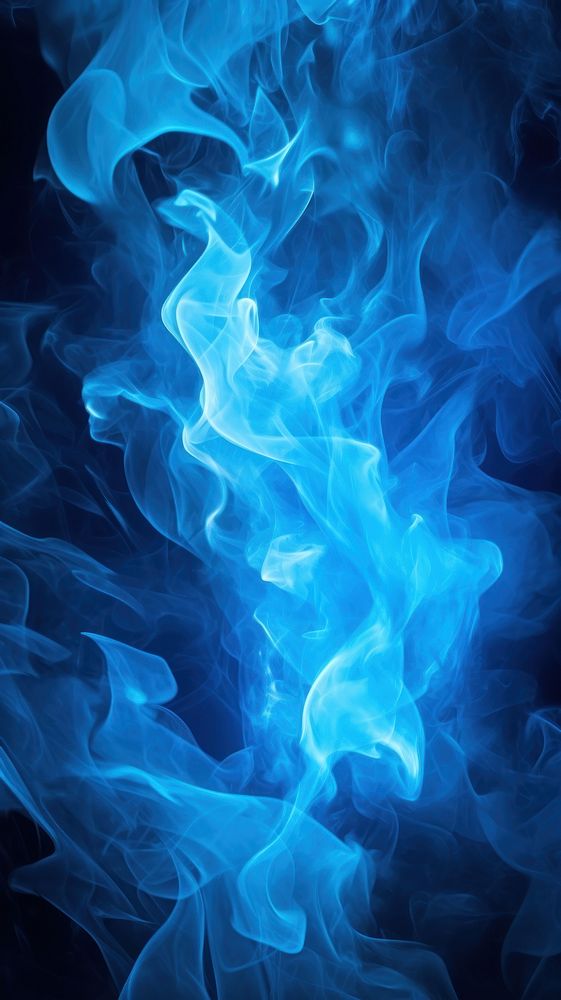  Blue flames smoke backgrounds abstract. AI generated Image by rawpixel.