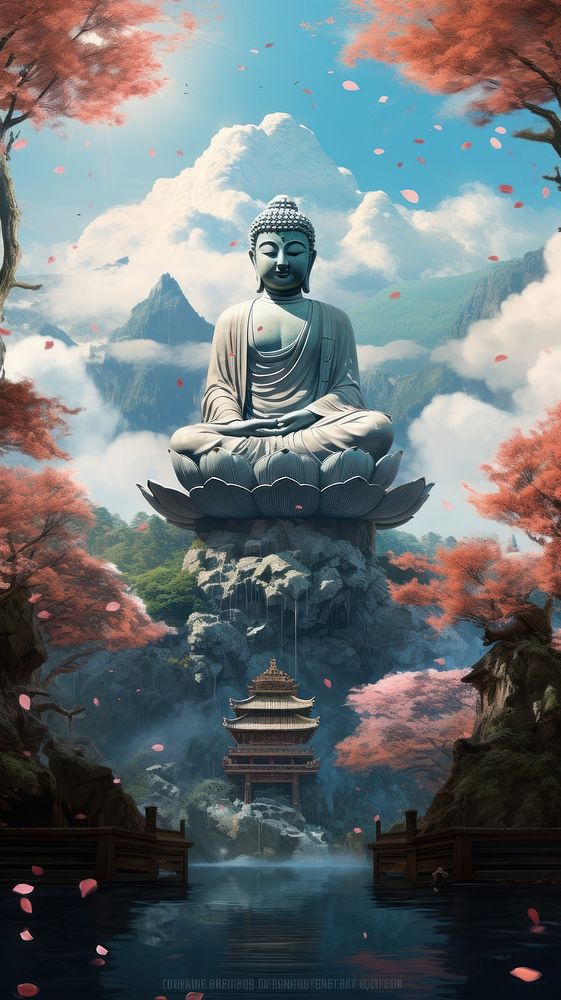  Buddha art representation spirituality. AI generated Image by rawpixel.