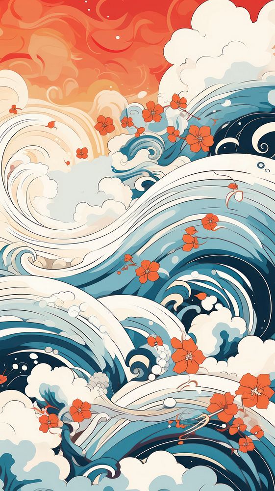  Abstract japanese art pattern backgrounds creativity. AI generated Image by rawpixel.