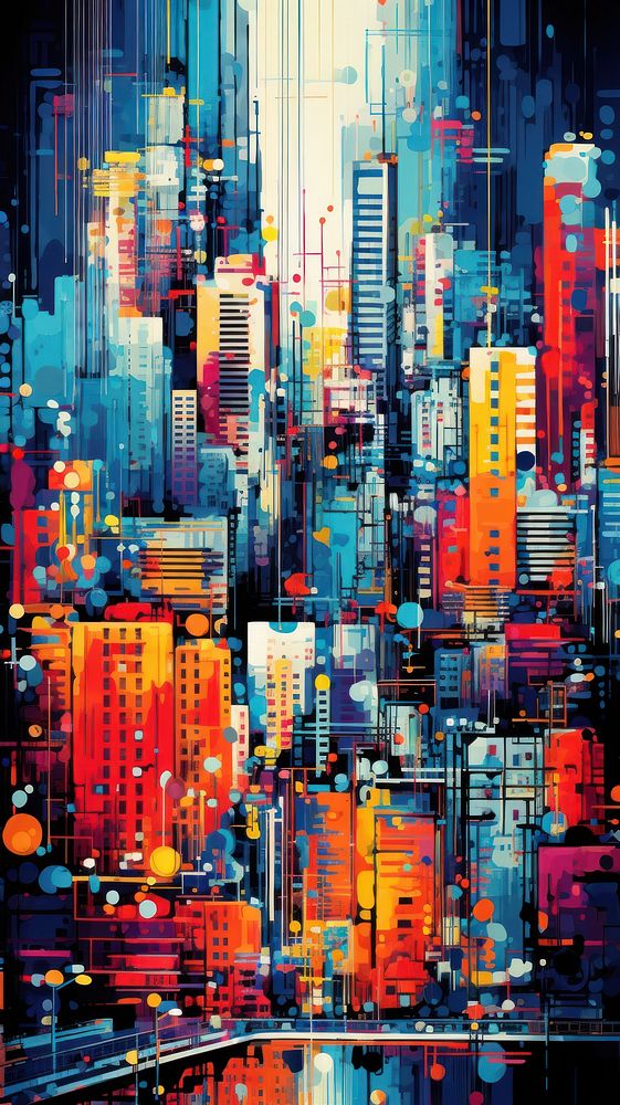  Abstract wallpaper city architecture metropolis. AI generated Image by rawpixel.