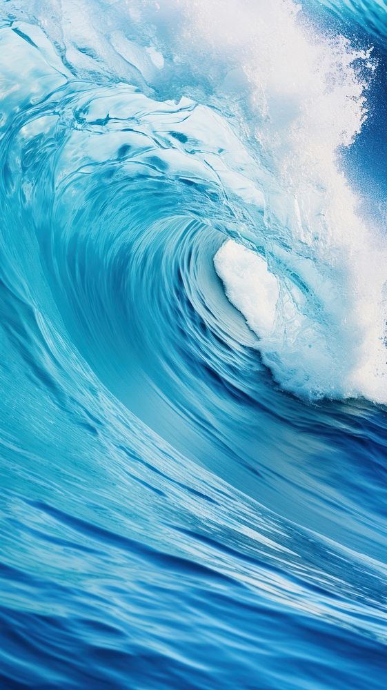 Crazy blue waves ocean outdoors nature sea. AI generated Image by rawpixel.