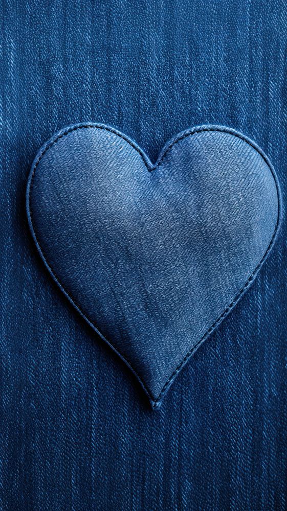  Cut denim jeans cloth in heart shape backgrounds textured clothing. AI generated Image by rawpixel.