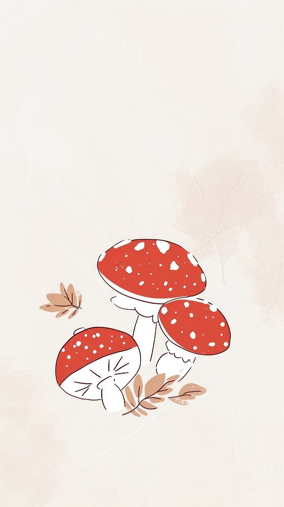 Cute mushroom illustration fungus plant creativity.