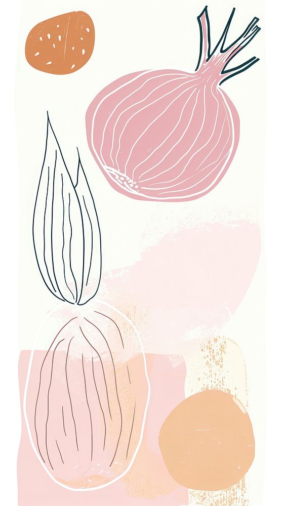 Cute onion illustration backgrounds vegetable plant.