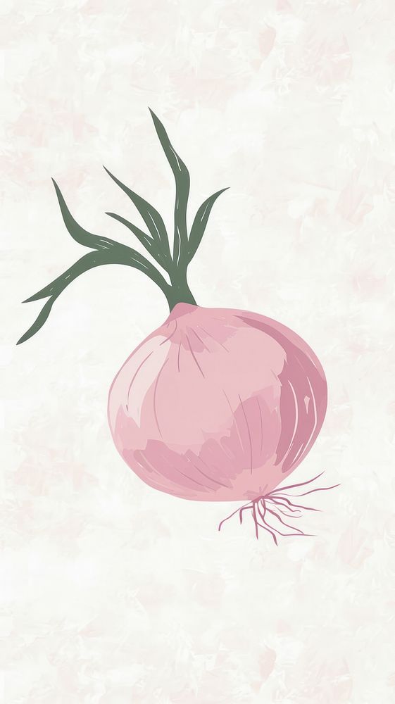 Cute onion illustration vegetable shallot plant.