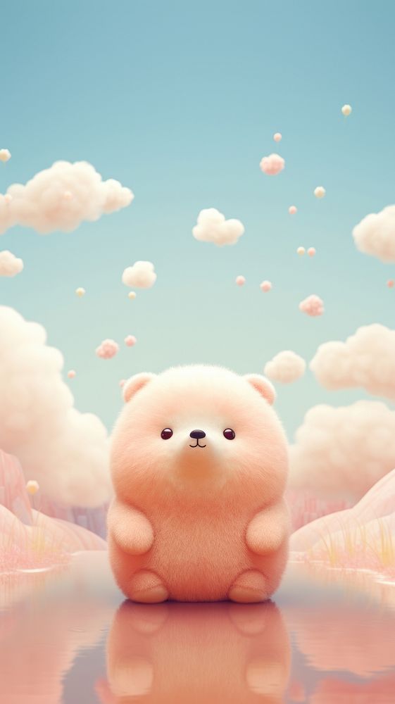 Cute animal dreamy wallpaper cartoon sky toy.