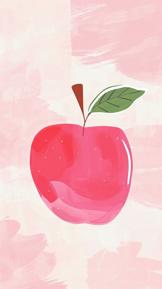 Cute apple illustration backgrounds fruit plant.