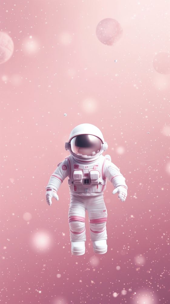 Cute astronaut dreamy wallpaper cartoon space futuristic.