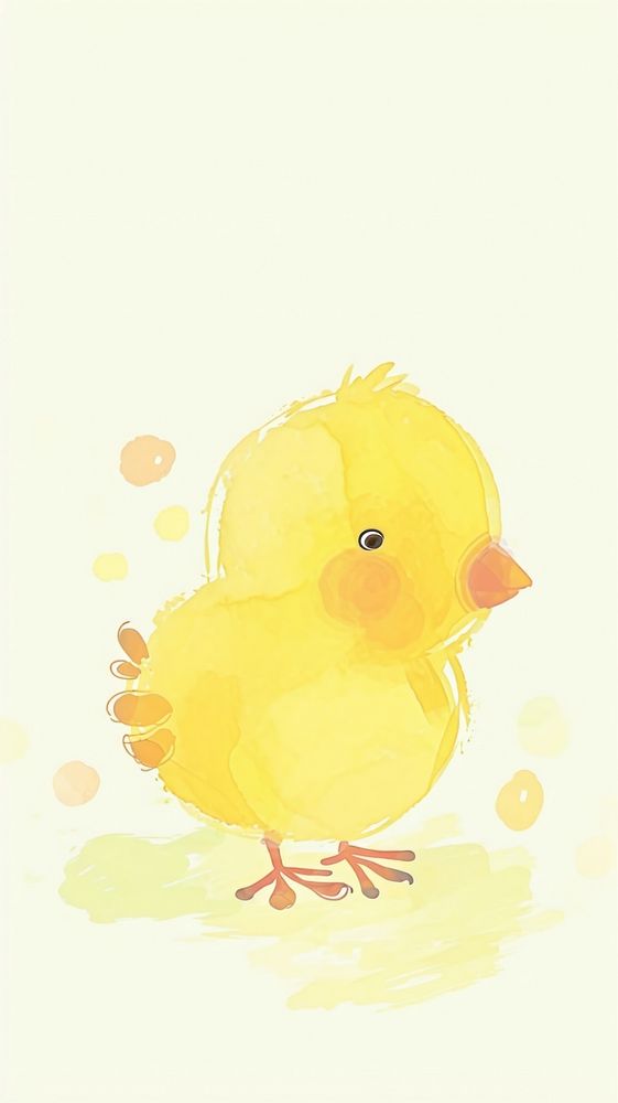 Cute baby chick illustration animal bird poultry.