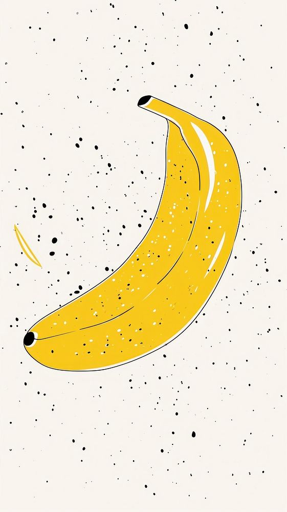 Cute banana illustration food cartoon produce.