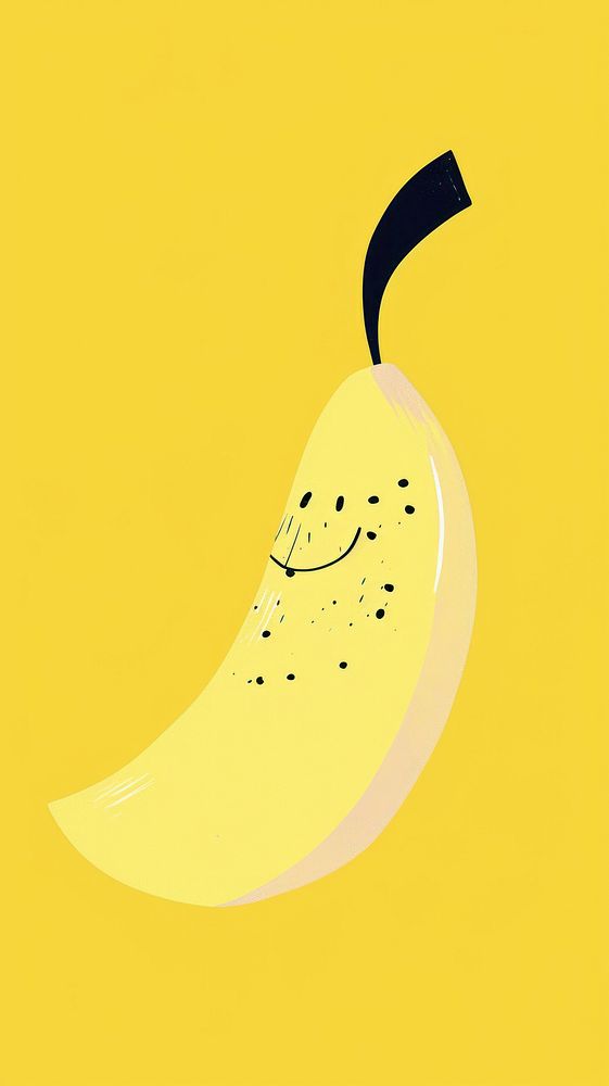 Cute banana illustration plant food freshness.