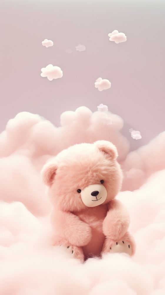 Cute bear dreamy wallpaper toy representation softness.