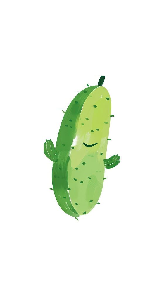 Cute cucumber illustration vegetable cartoon drawing.