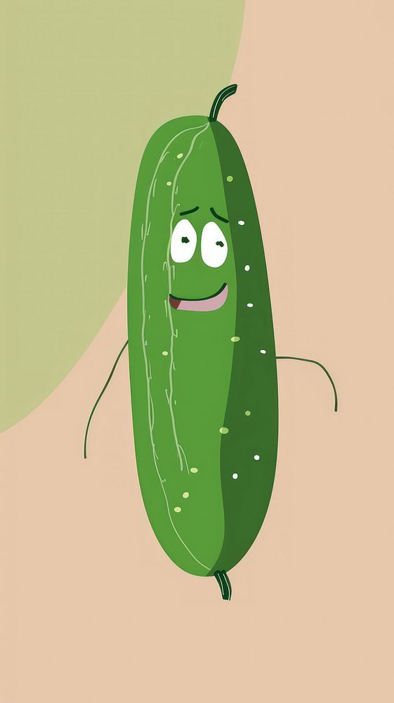 Cute cucumber illustration vegetable plant food.