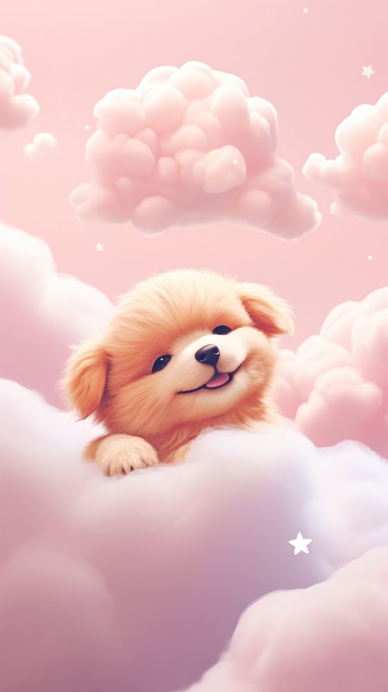 Cute dog dreamy wallpaper mammal pet toy.