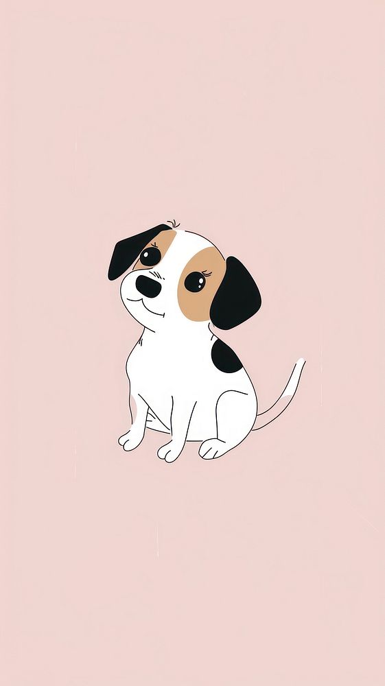 Cute dog illustration cartoon beagle animal.