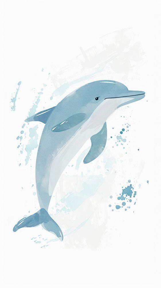 Cute dolphin illustration animal mammal fish.