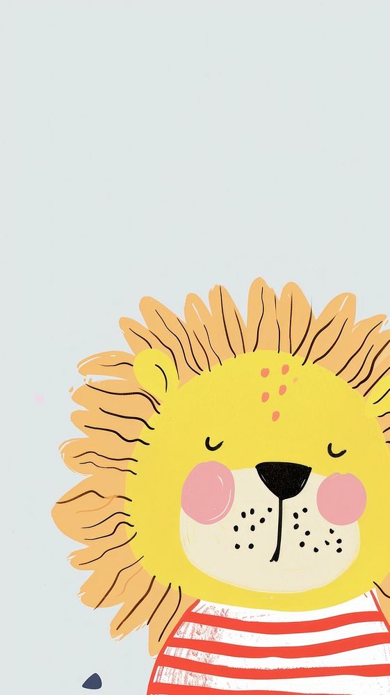 Cute lion illustration cartoon representation illustrated.