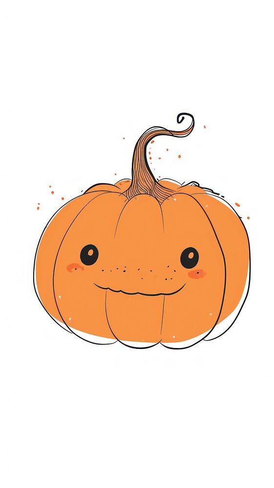 Cute pumpkin illustration vegetable food jack-o'-lantern.