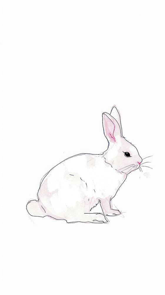 Cute rabbit illustration drawing rodent animal.