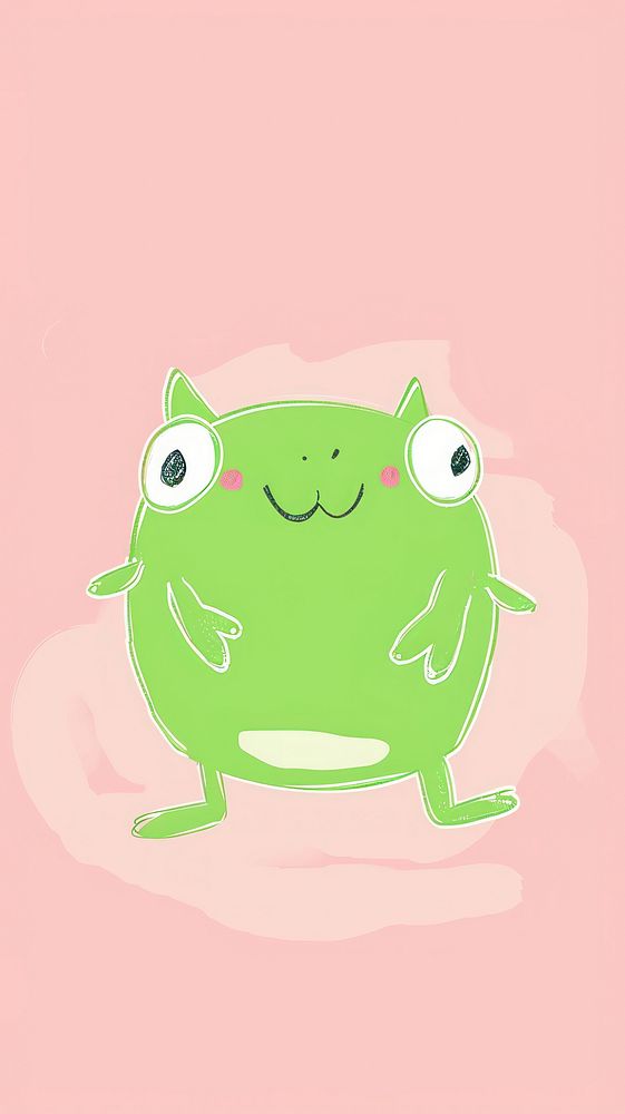 Cute ribbit illustration amphibian cartoon animal.