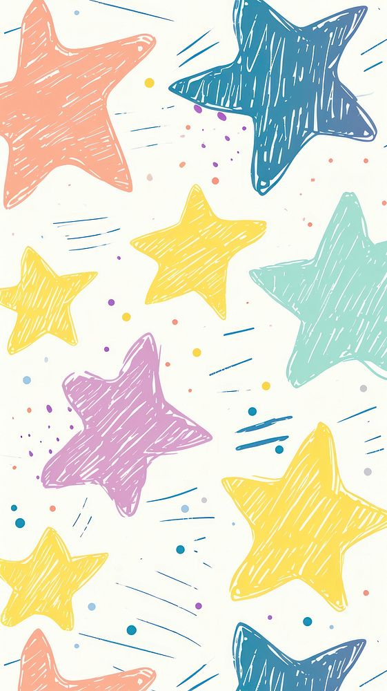 Cute star illustration backgrounds paper creativity.