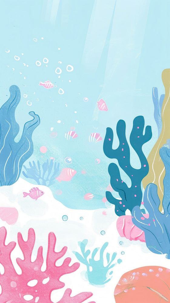 Cute sea illustration backgrounds outdoors nature.
