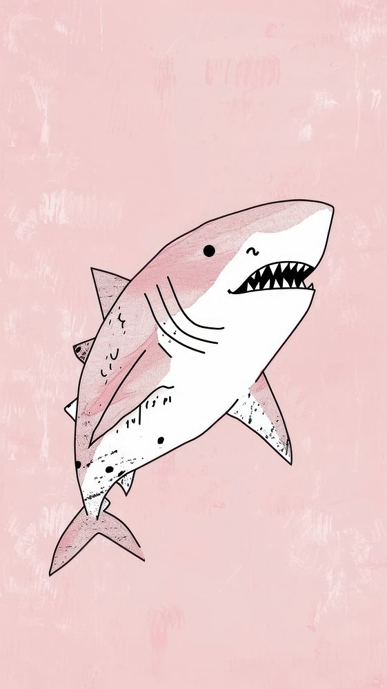 Cute shark illustration animal fish wildlife.