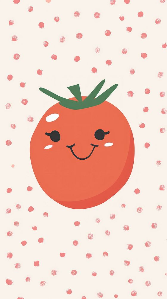 Cute tomato illustration backgrounds fruit plant.