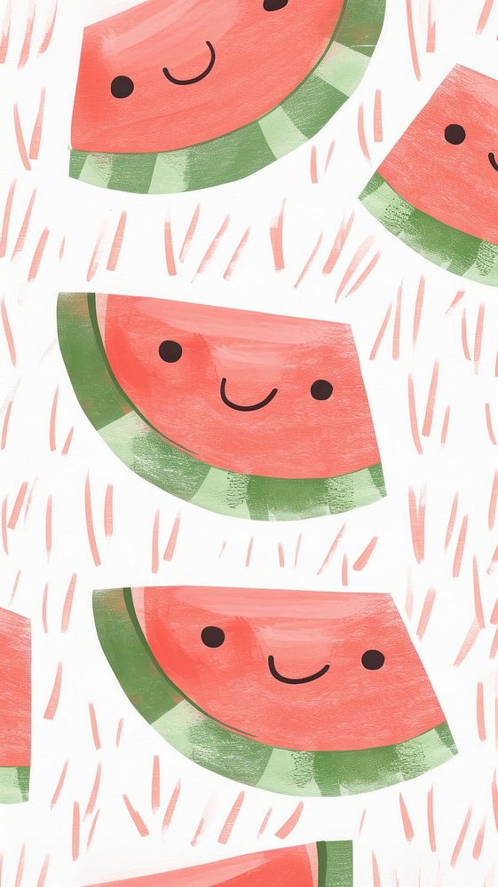 Cute watermelon illustration backgrounds plant food.