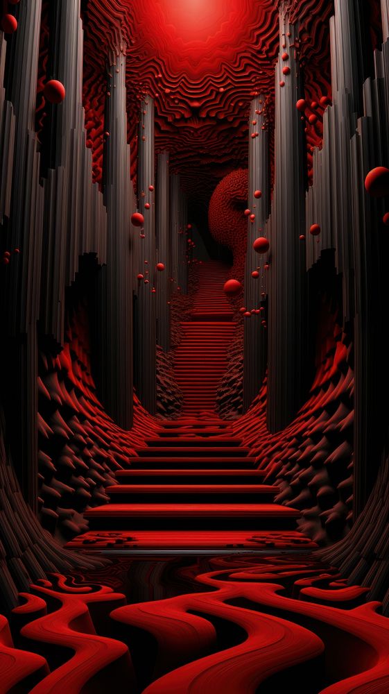  Illusion abstract wallpaper architecture staircase backgrounds. AI generated Image by rawpixel.
