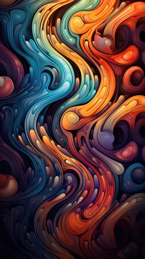  Illusion abstract wallpaper painting pattern art. AI generated Image by rawpixel.