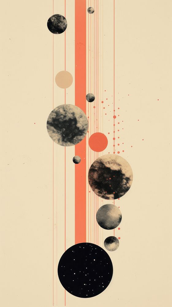 Minimal simple astronomy space art outdoors.