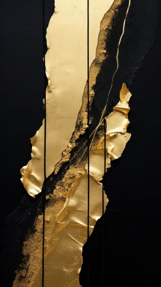 Minimal simple black and gold abstract backgrounds reflection.